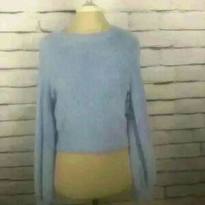 Sunday Best Aritzia Sz S Blue Soft Sweater Cropped